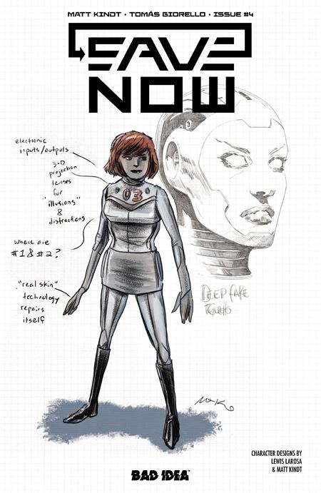 Save Now #4 (Cover B — Matt Kindt, Tomás Giorello (Character Design))