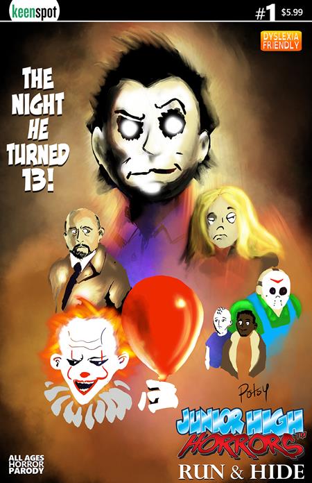 JUNIOR HIGH HORRORS RUN & HIDE #1 (Cover B — Rob Potchak The Night He Turned 13)