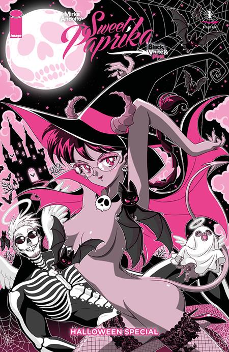 Mirka Andolfos Sweet Paprika Black White And Pink Halloween Special #1 (Cover C — Marco Albiero)