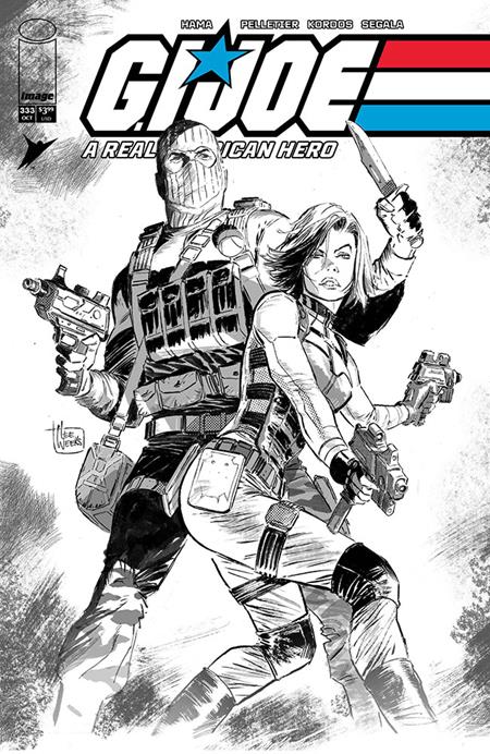 G.I. Joe A Real American Hero #333 (Cover B — Lee Weeks (B&W Var))