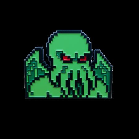 Titan Merch Original Gaming 8 Bit Cthulhu Enamel Pin Badge #1
