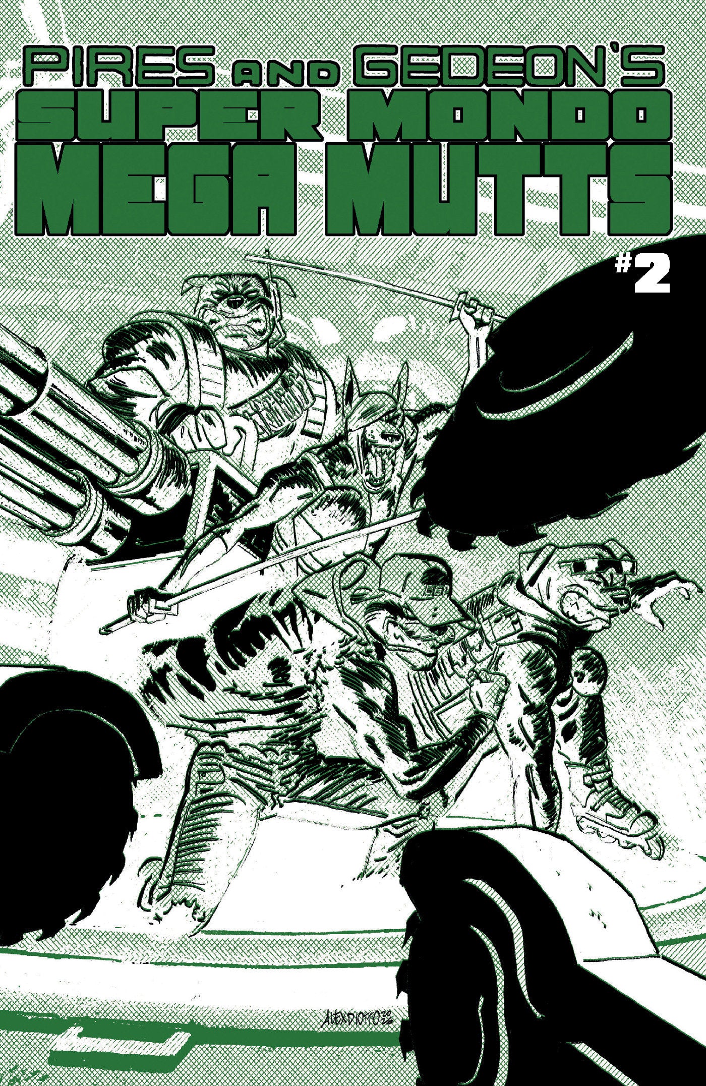 Super Mondo Mega Mutts #2 (SUPER MONDO MEGA MUTTS #2 CVR B ALEX DIOTTO HOMAGE VAR)