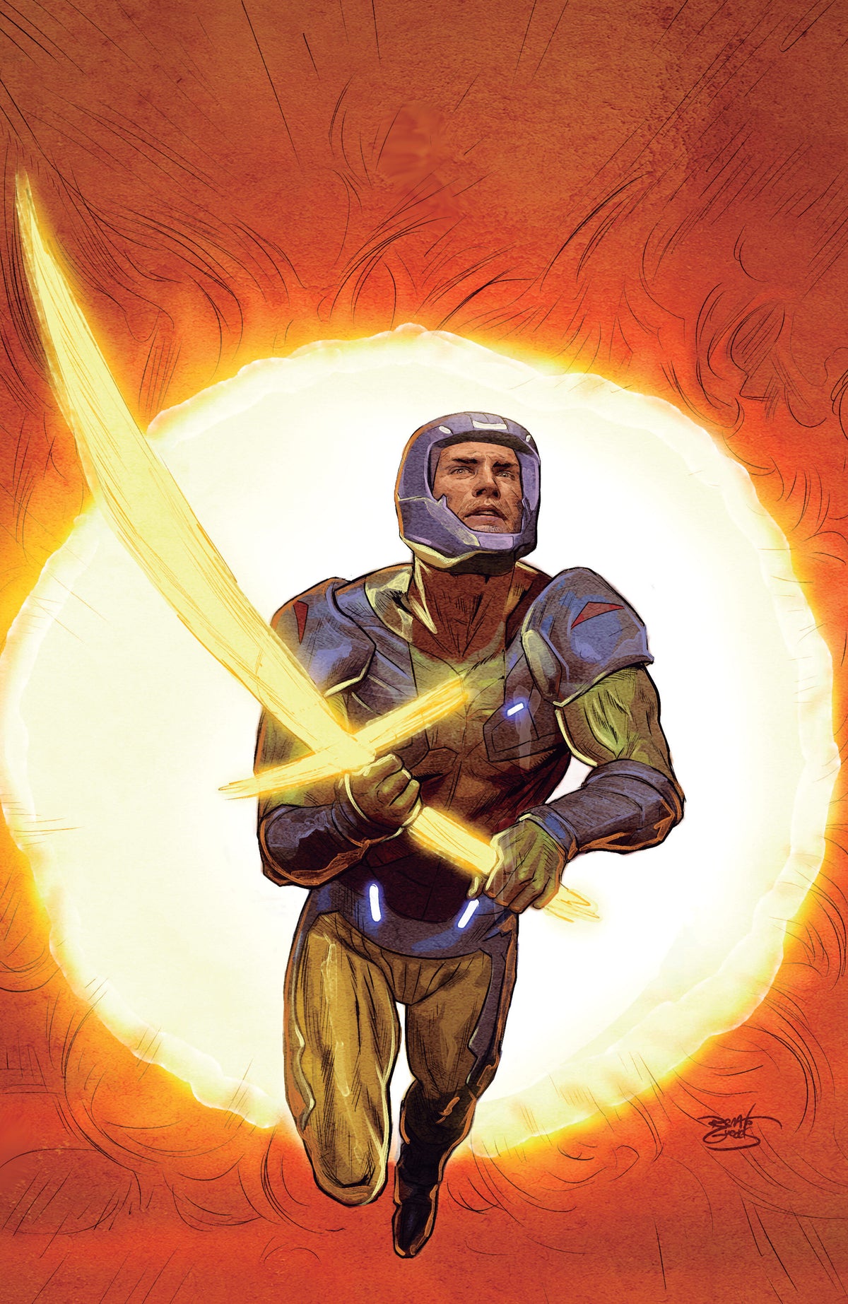 X-O Manowar: Black, White & Gold #4 (Variant C (Guedes Full Art))