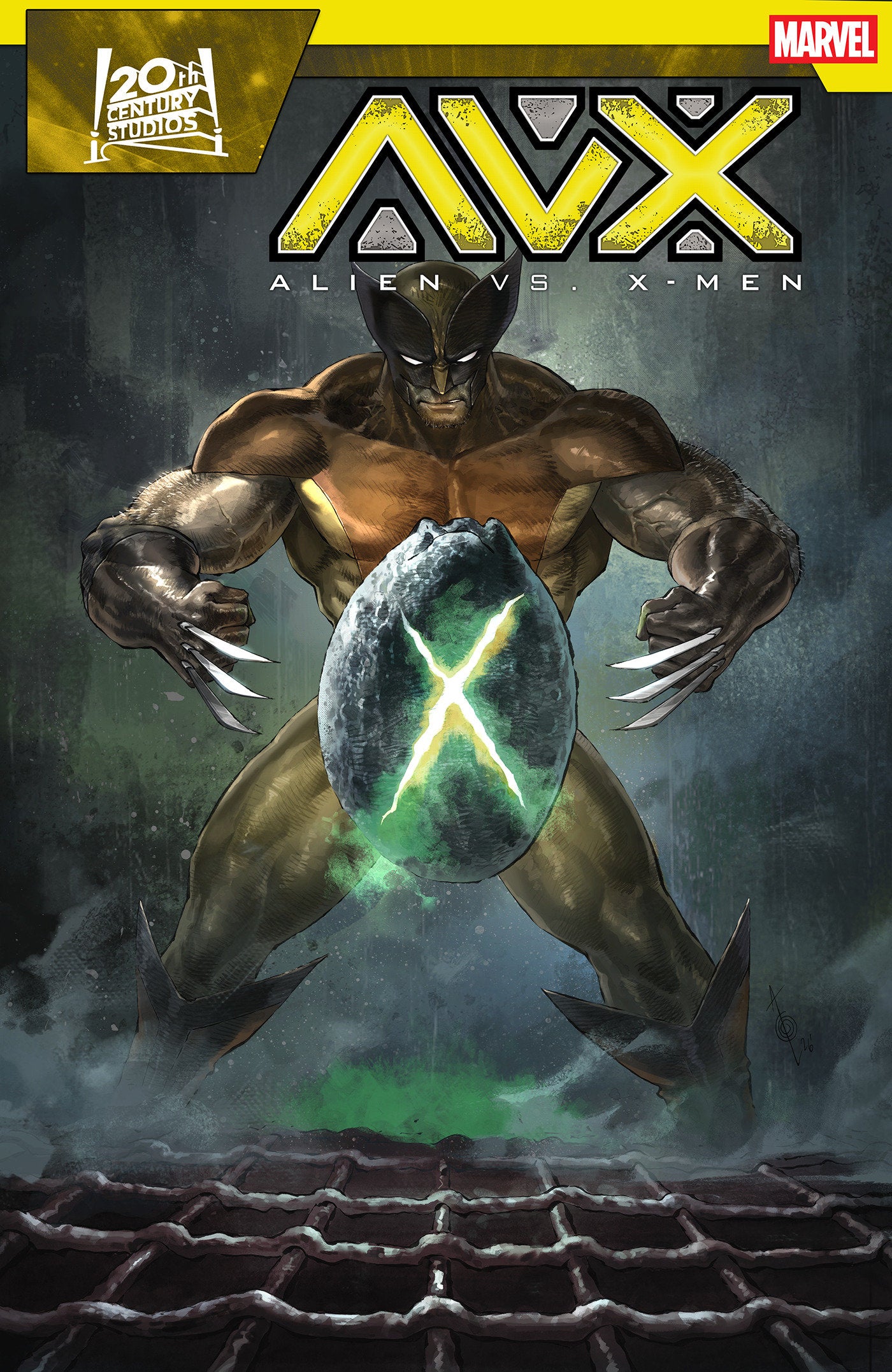 ALIEN VS. X-MEN #1 (ALAN QUAH POSTER HOMAGE)