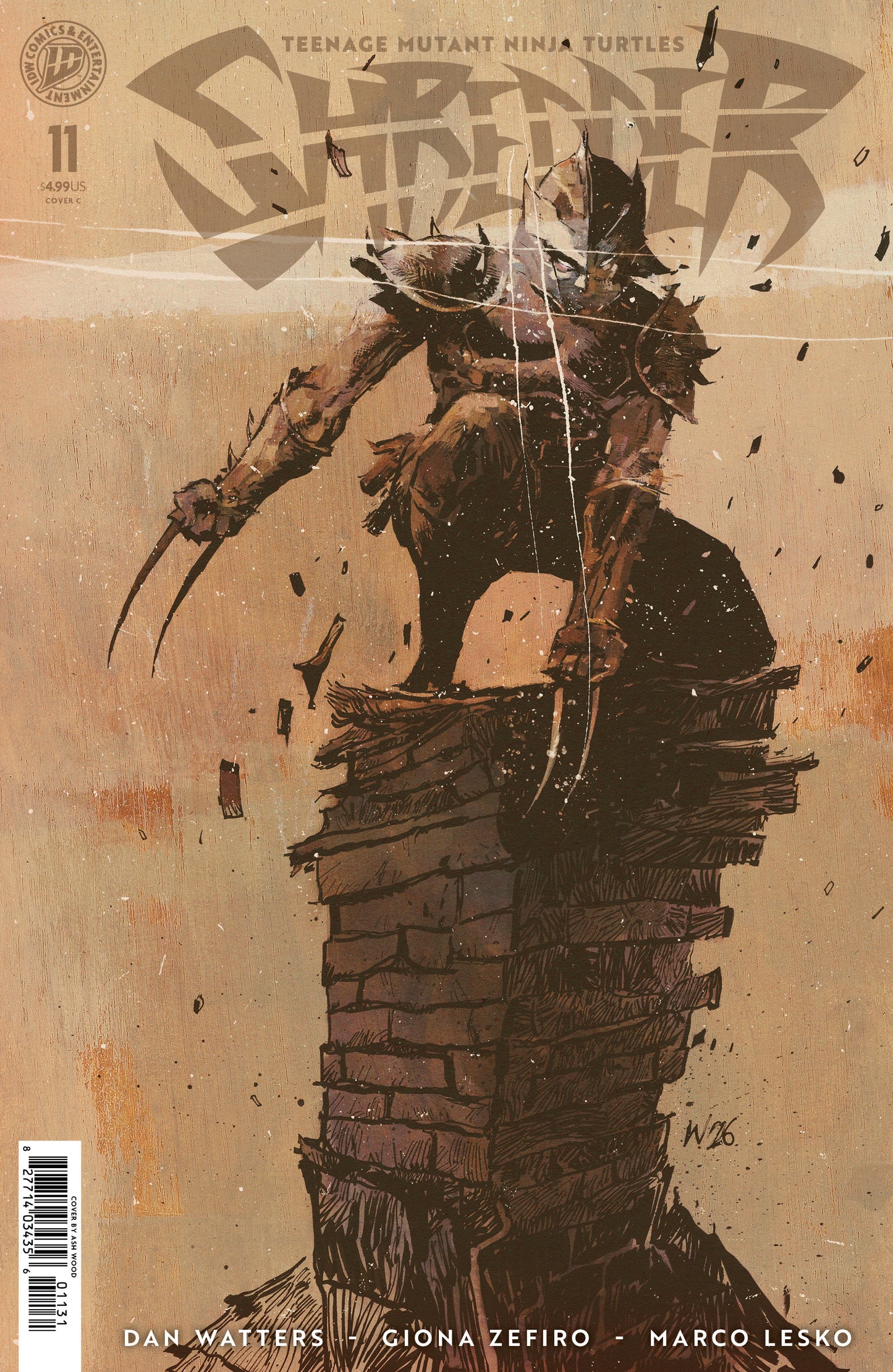 Teenage Mutant Ninja Turtles: Shredder #11 (Variant C (Wood))