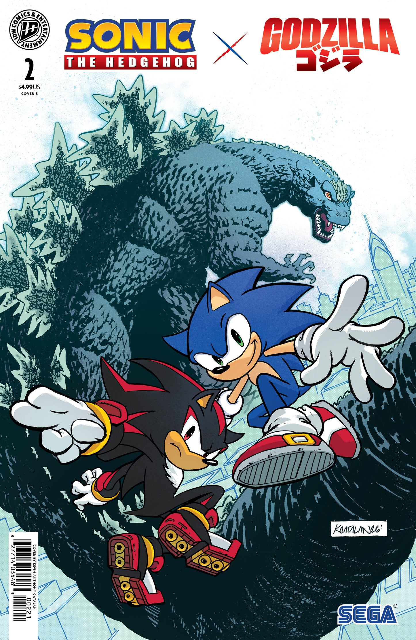 Sonic the Hedgehog x Godzilla #2 (Variant B (Catalan))
