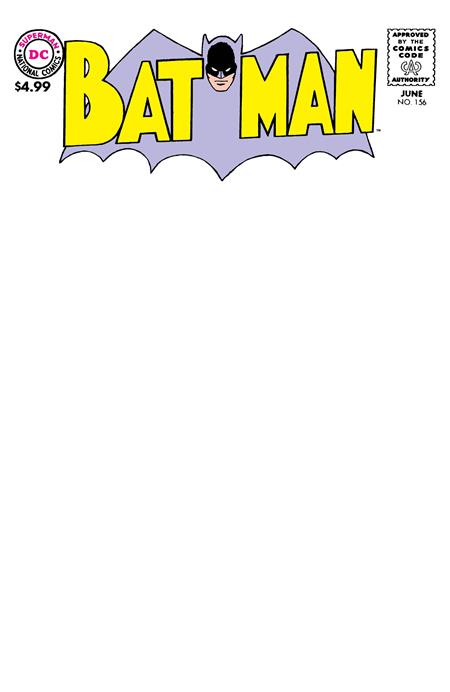 Batman #156 Facsimile (Cover B — Blank (Blank Sketch))