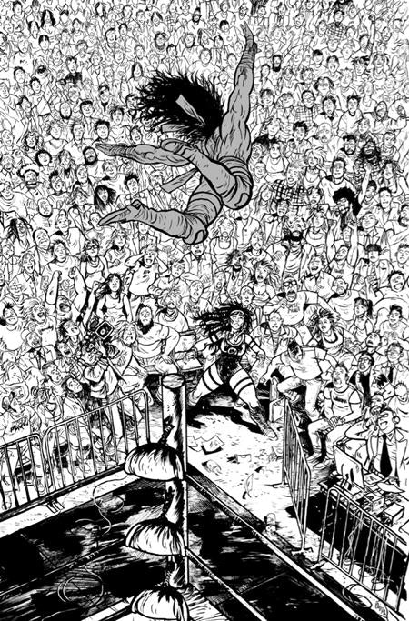 Do A Powerbomb Black And White #1 (Cover D — Daniel Warren Johnson)