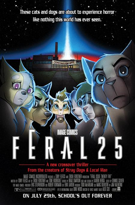 Feral #25 (Cover B — Tony Fleecs, Trish Forstner, Tone Rodriguez, Allen Passalaqua (The Faculty Homage Variant))