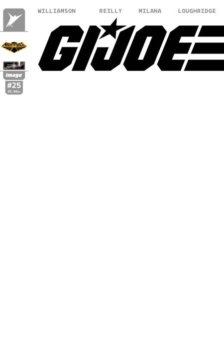 G.I. Joe #25 (Cover H — Blank Sketch (NIGHT FORCE Blank Sketch Var))
