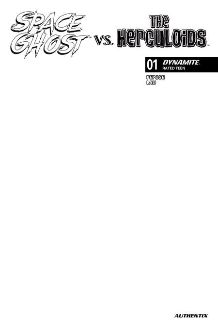 Space Ghost vs the Herculoids #1 (Cover F — Blank Authentix (Blank Authentix))