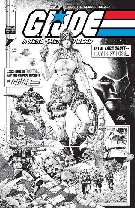 GI JOE A REAL AMERICAN HERO #330 (3rd Printing) (Cover B — Chris Mooneyham B&w)