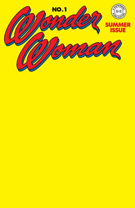 Wonder Woman #1 Facsimile Edition (Cover C — Blank (DMBV Sketch Cover))
