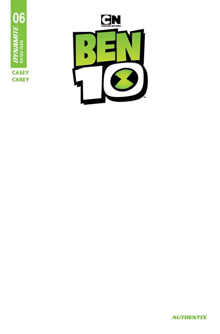 Ben 10 #6 (Cover F — Blank Authentix (Blank Authentix))