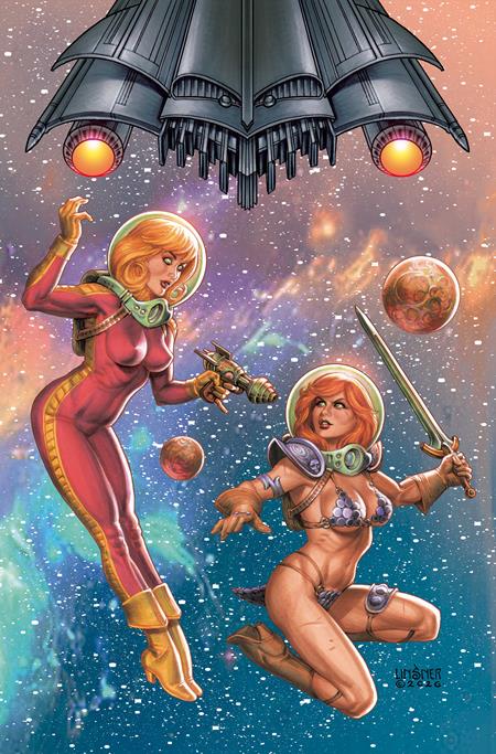 Red Sonja / Barbarella #1 (Cover G — Joseph Michael Linsner (Foil Virgin))