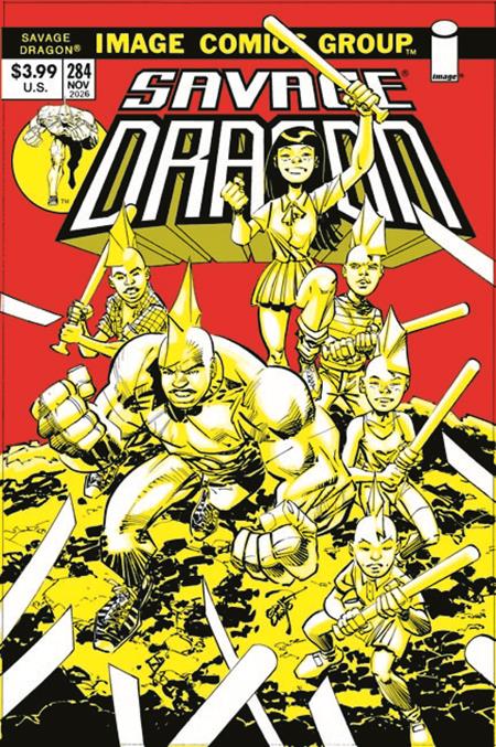 Savage Dragon #284 (Cover B — Erik Larsen (70s Throwback Var))