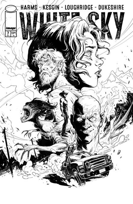 White Sky #7 (Cover B — Sumeyye Kesgin (B&W Var))