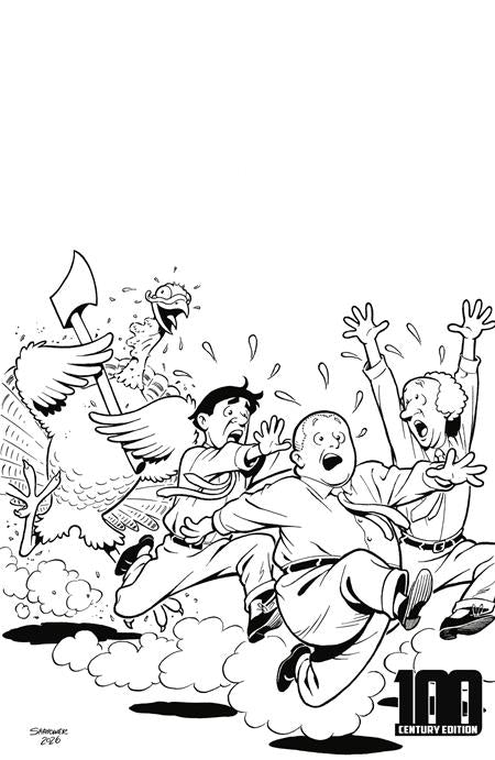 The Three Stooges: Thankstooging #1 (Cover E — Eric Shanower (B&W))