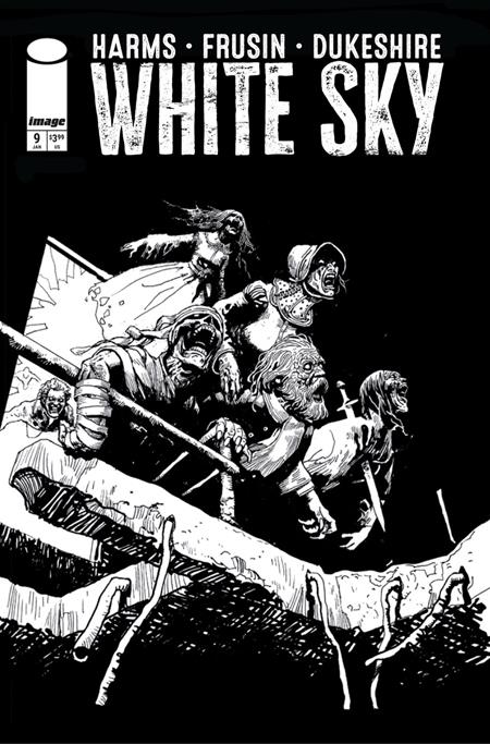 White Sky #9 (Cover B — Marcelo Frusin (B&W))