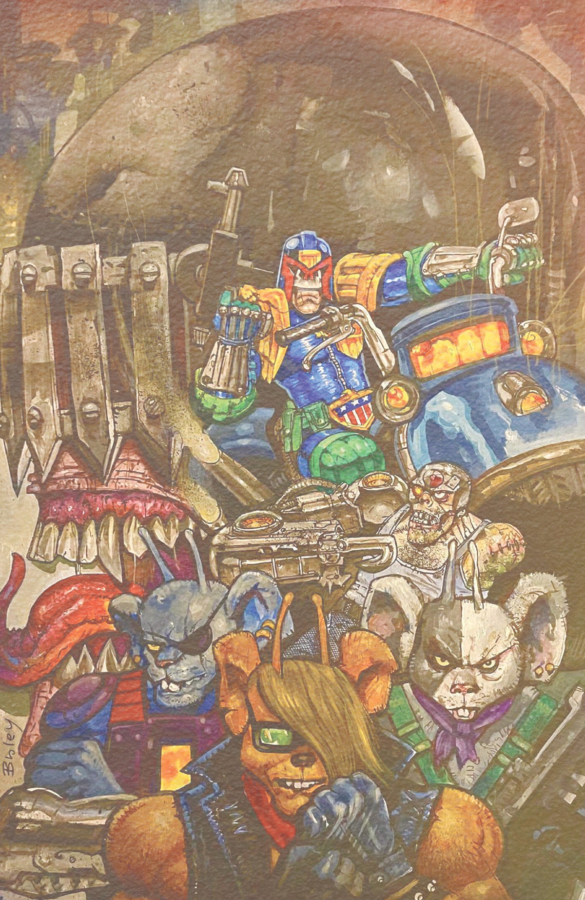 Judge Dredd/Biker Mice from Mars #2 (Cover D Simon Bisley Foil Var)