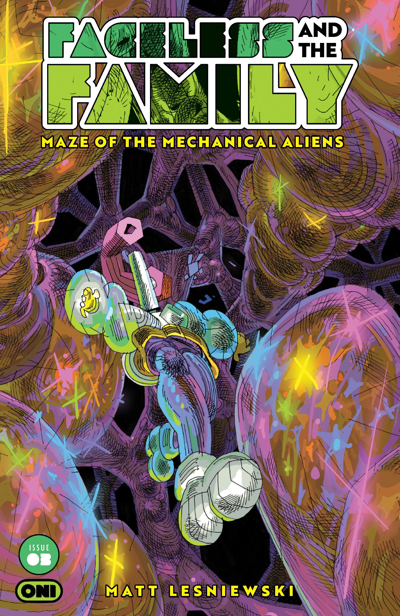 Faceless and the Family #3 (FACELESS AND THE FAMILY MAZE OF THE MECHANICAL ALIENS #3 CVR B EMIL ERNST VAR)