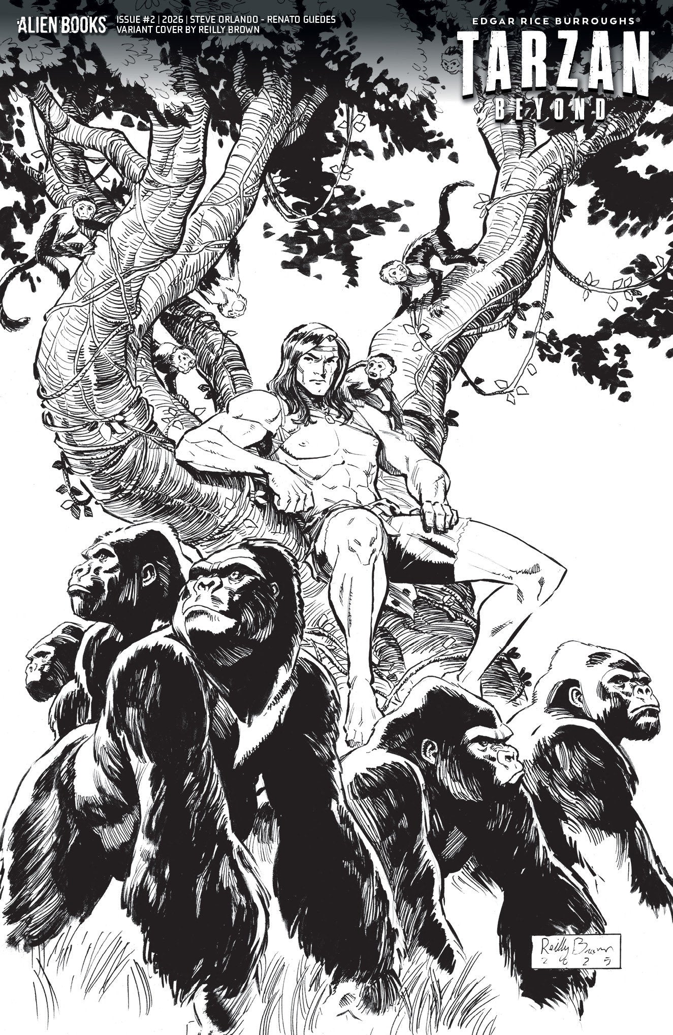 Tarzan Beyond #2 (Variant D (Brown B&W))