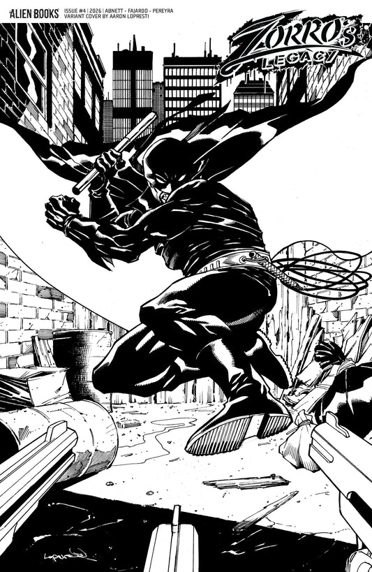 Zorro's Legacy #4 (Variant D (Lopresti B&W))