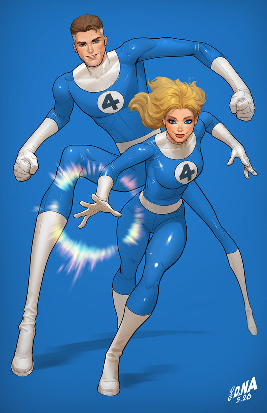Fantastic Four #14 (FANTASTIC FOUR #14 DAVID NAKAYAMA COLOR BLOCK BLUE VIRGIN)