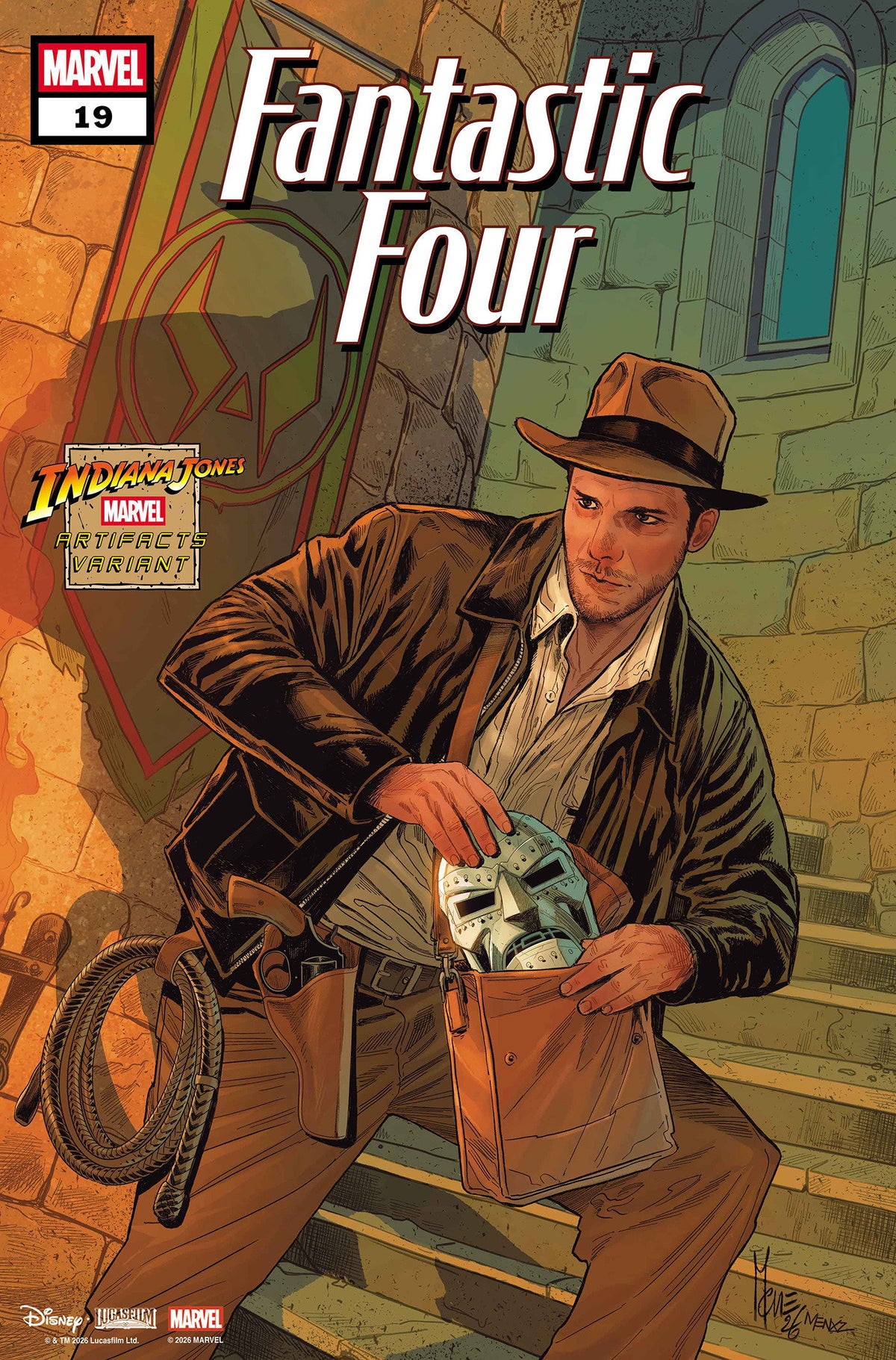 Fantastic Four #19 (FANTASTIC FOUR #19 MARCO CHECCHETTO INDIANA JONES MARVEL ARTIFACT)