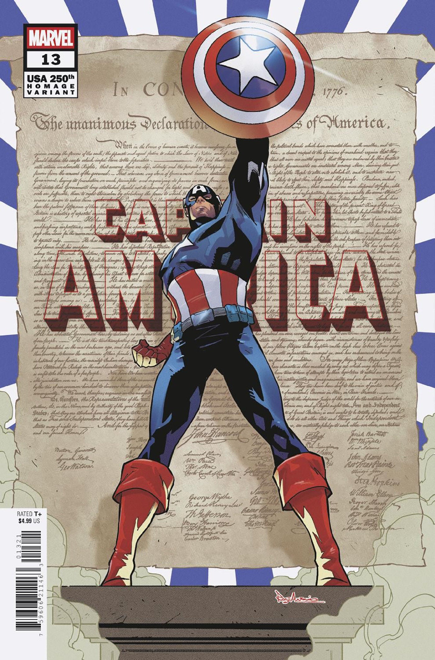 CAPTAIN AMERICA #13 (ROGE ANTONIO 250TH HOMAGE VARIANT [ARM])