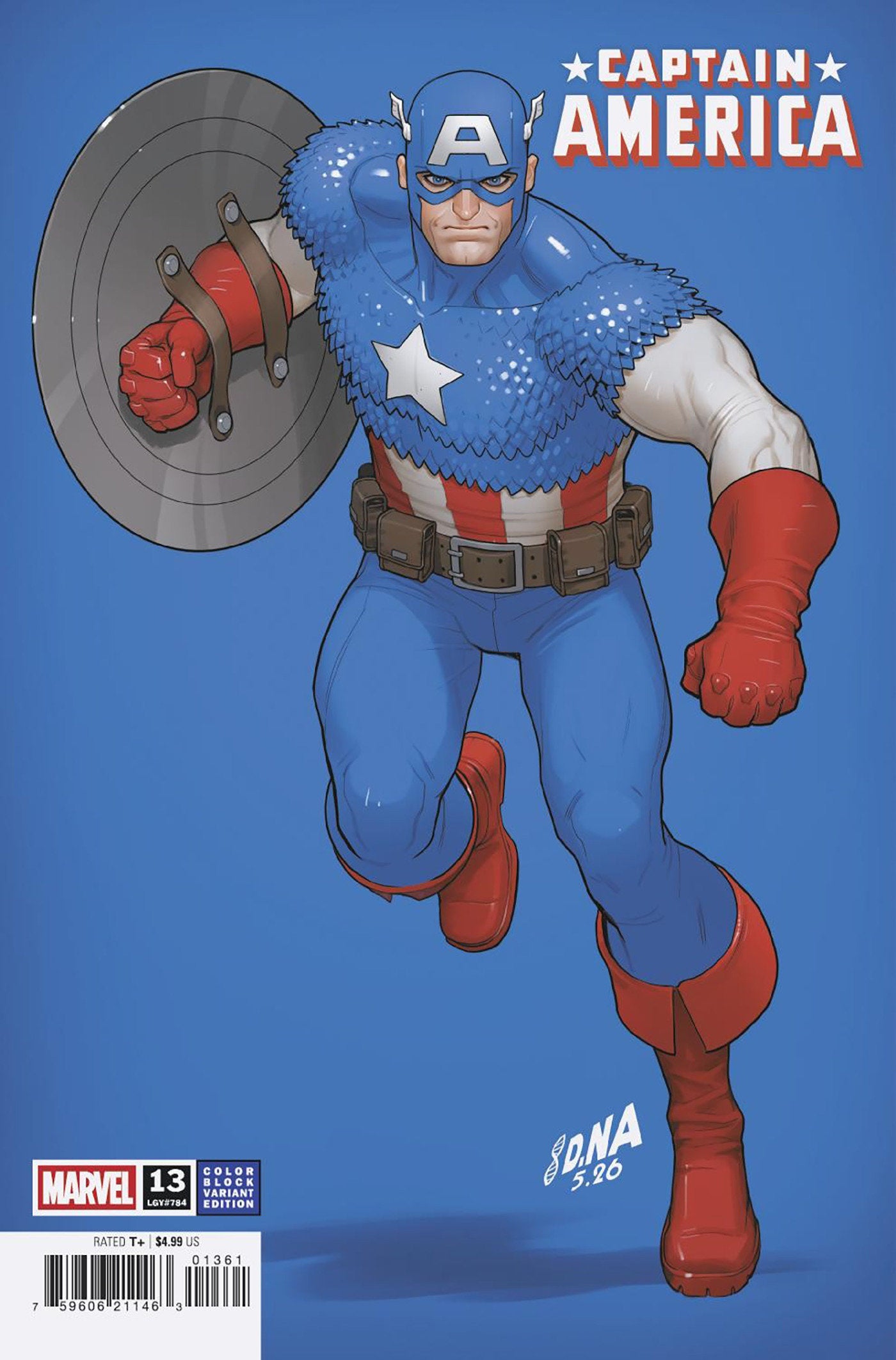 CAPTAIN AMERICA #13 (DAVID NAKAYAMA COLOR BLOCK BLUE VARIANT [ARM])