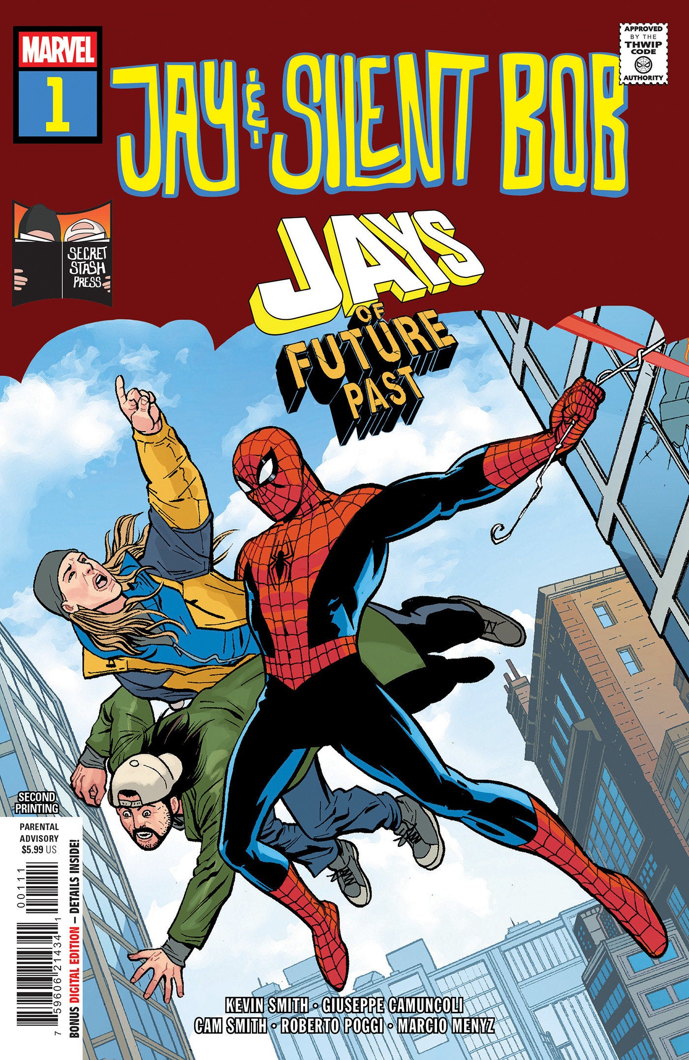 JAY & SILENT BOB: JAYS OF FUTURE PAST #1 (GIUSEPPE CAMUNCOLI 2ND PRINTING)