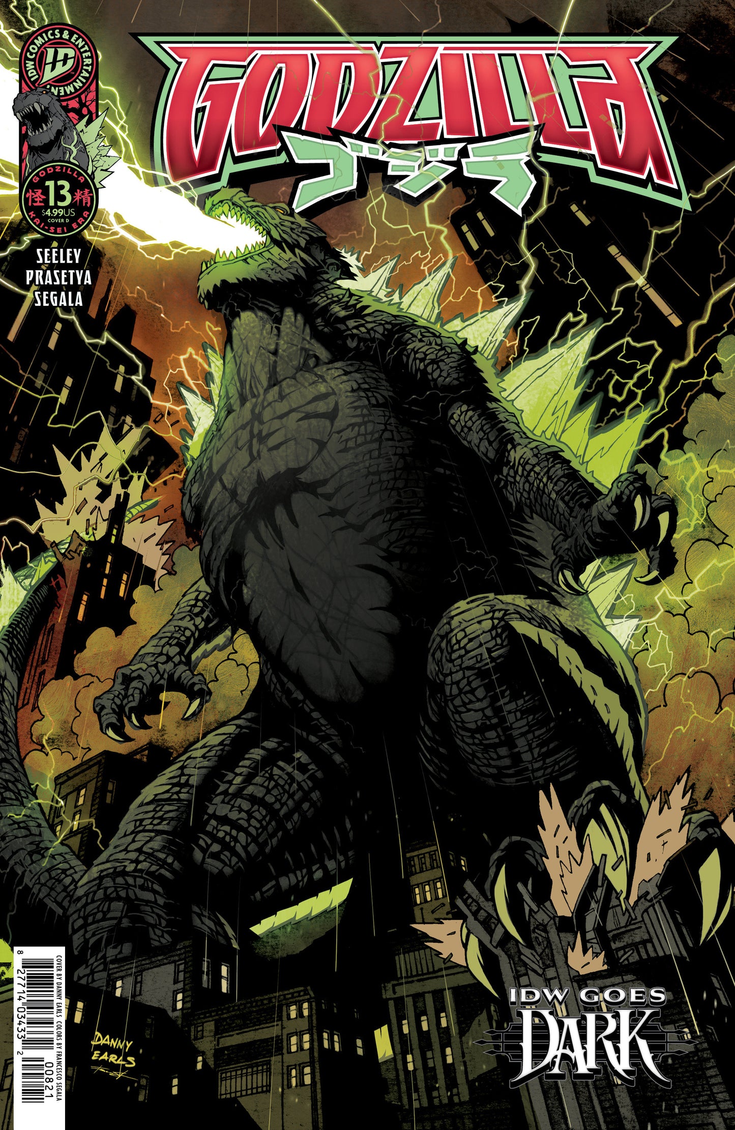 Godzilla [Kai-Sei Era] #13 (Variant D (Earls IDW Goes Dark Variant))