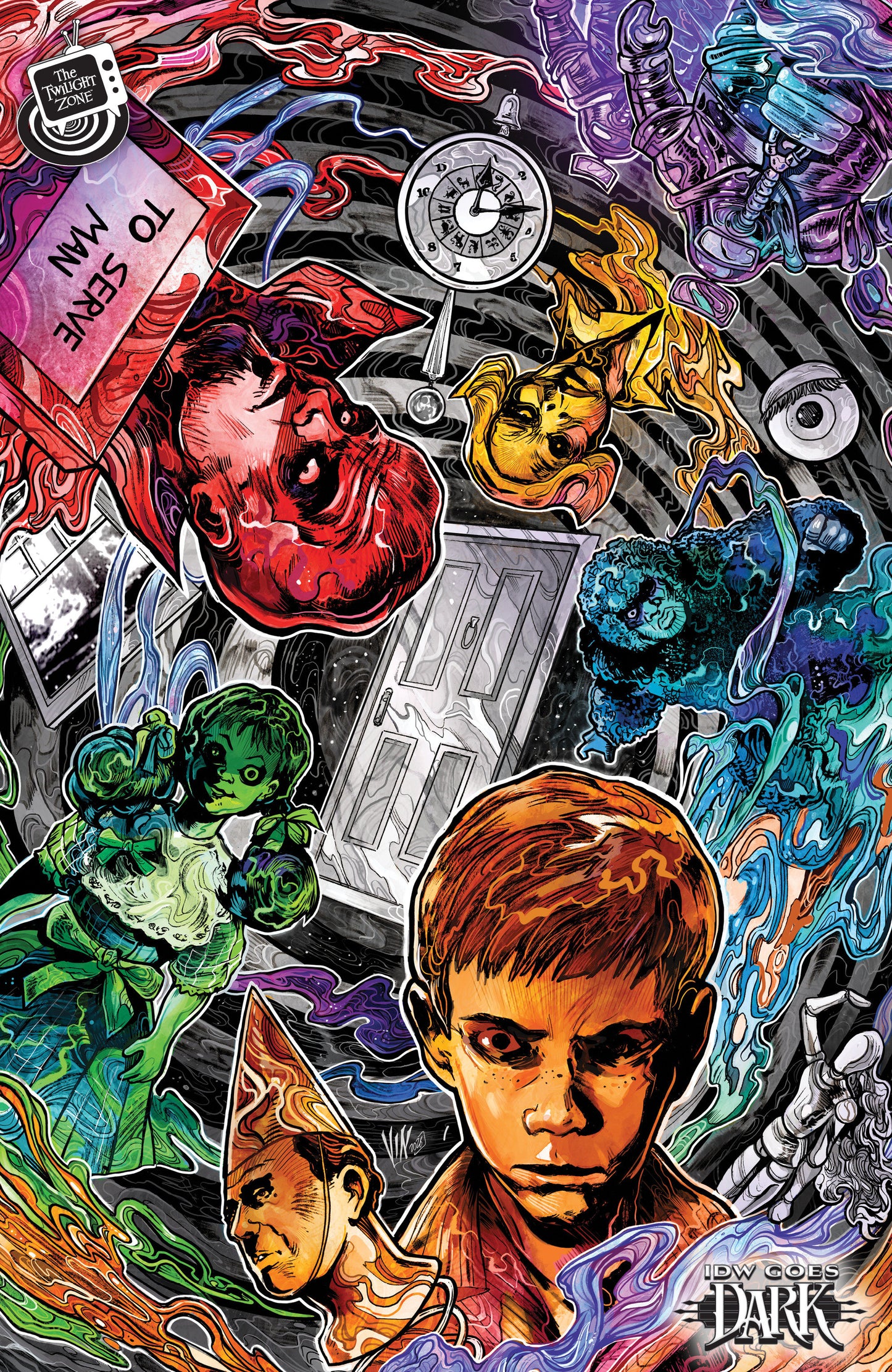 Twilight Zone #11 (The Twilight Zone #11 Variant C (Riccardi IDW Goes Dark Variant))