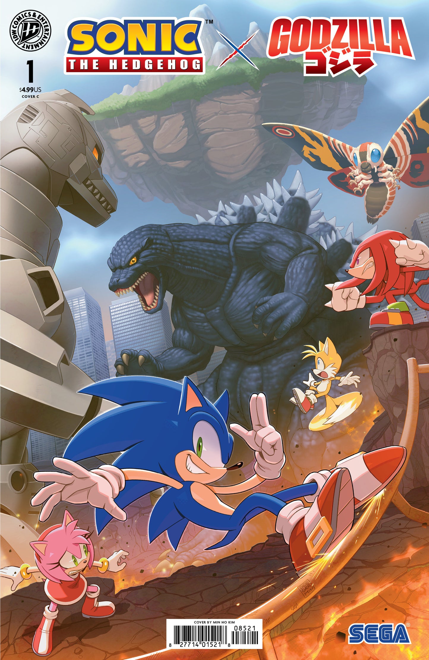 Sonic the Hedgehog x Godzilla #1 (Variant C (Kim))