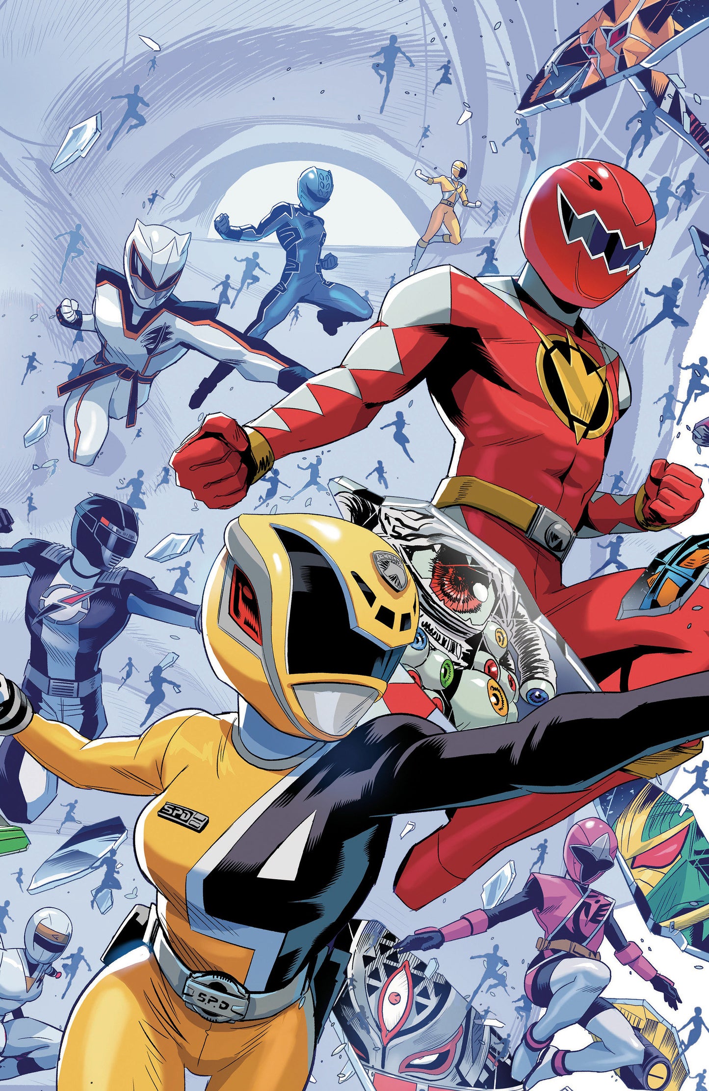 Power Rangers Unlimited (2026) #3 (Power Rangers Unlimited #3 C Every Ranger Ever Card Stock Connecting Variant (Full Art, Zonno))
