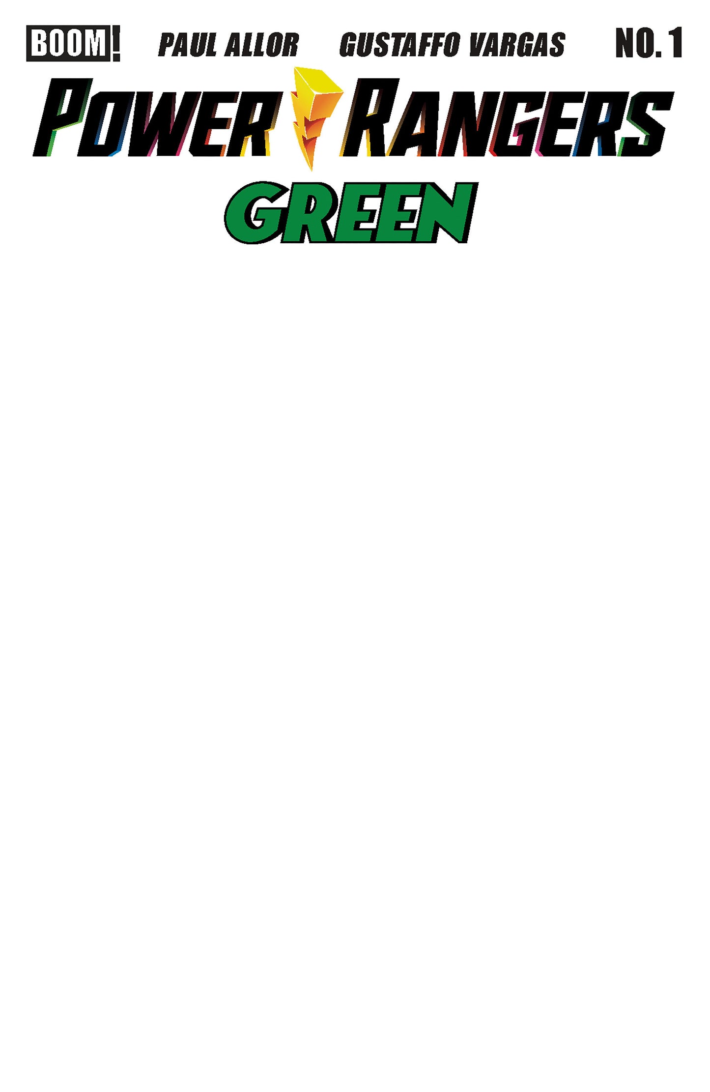 Power Rangers Green #1 D Blank Sketch Variant (1 D Blank Sketch)