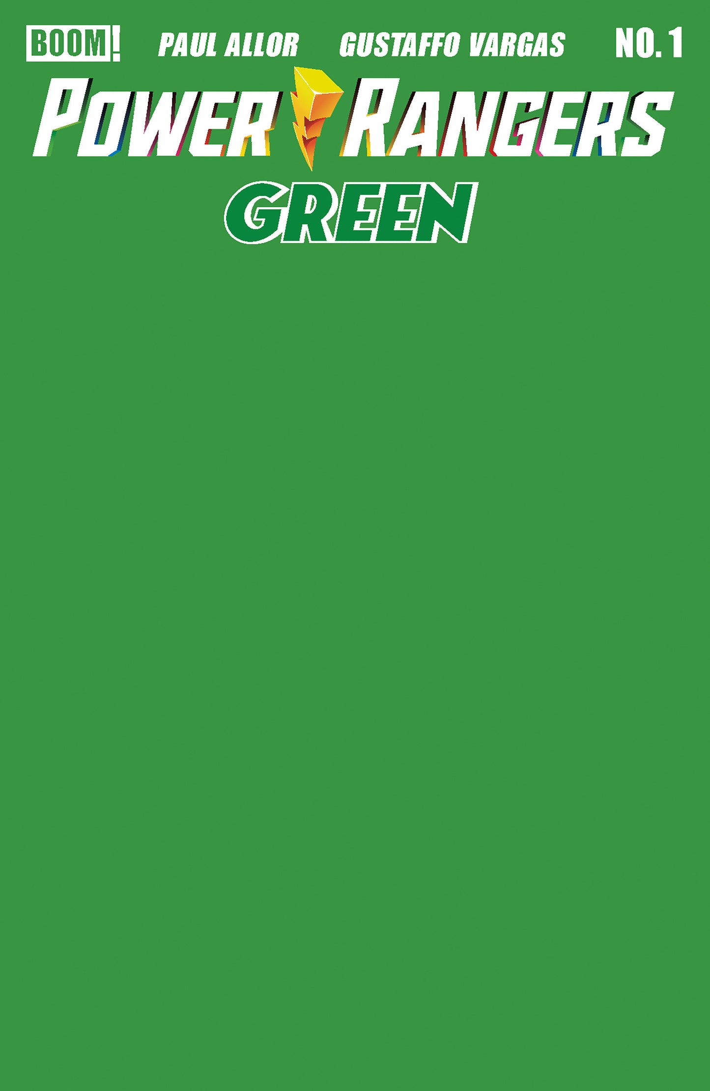 Power Rangers Green #1 E Green Blank Sketch Variant (1 E Green Blank Sketch)