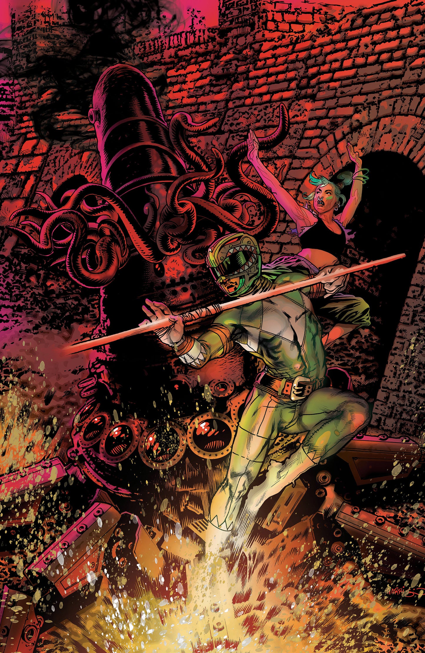 Power Rangers Green #2 (D Foil Variant (Full Art, Foil, Harris))