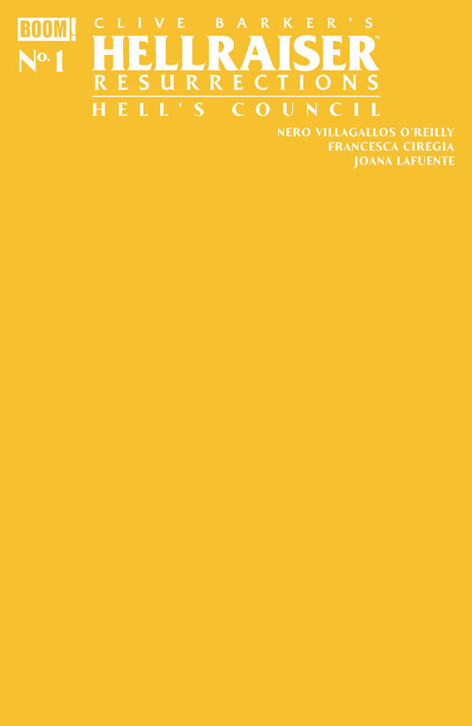 Hellraiser: Resurrections #1 (Hellraiser: Resurrections - Hell's Council #1 C Yellow Blank Sketch)